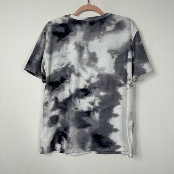 2/$30 Tie Dye Short Sleeve Tee Pull on Short Pajama Set Medium Gray Ecru #9426 - Picture 4 of 9